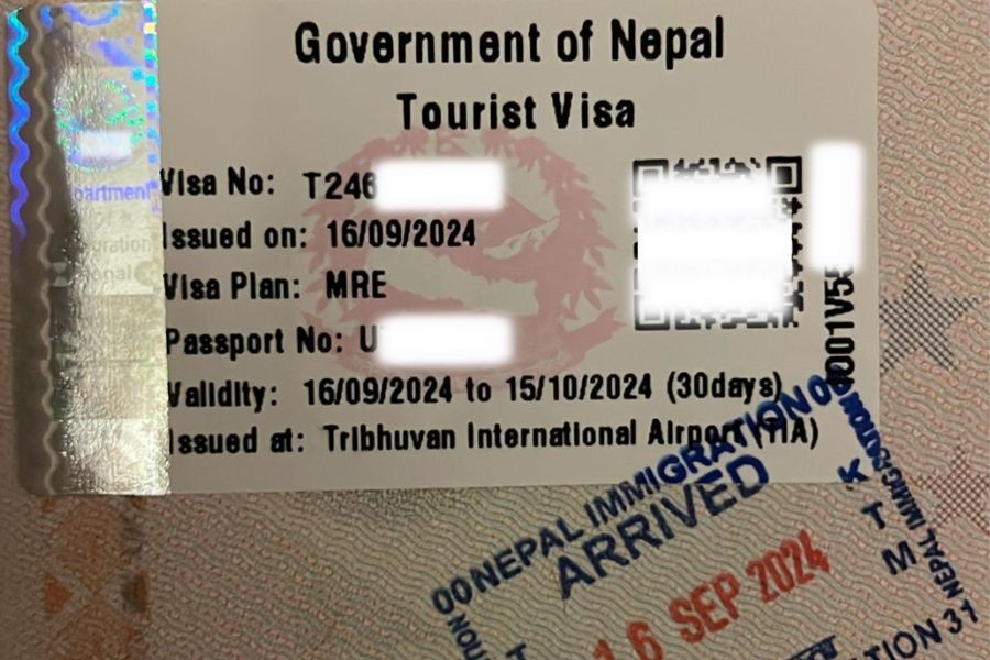 Nepal Visa Sample
